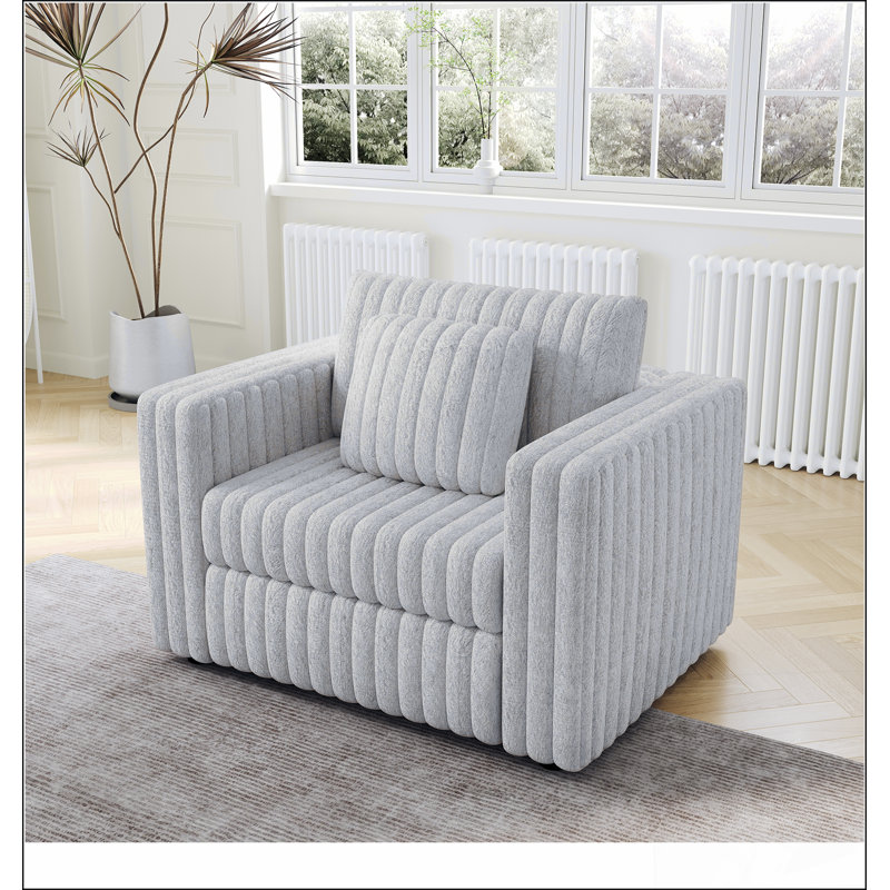 Canapé modulaire simple 44,9 po, Gris clair