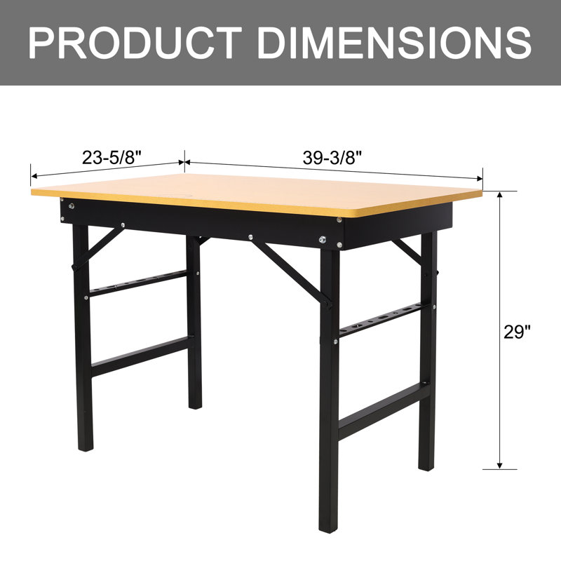 Table de travail portable pliante - Ruban à mesurer, détecteur d'angle et poignée