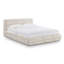 Grand lit Keyshawn à motif jacquard crème