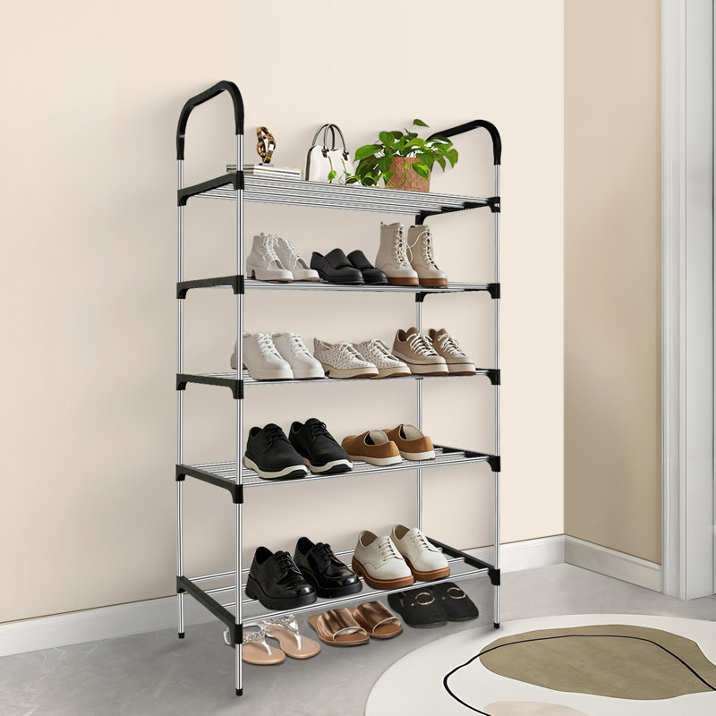  5-Tier Multifunctional Shoe Rack, Easy-to-Assemble Multi-Layer Shoe Storage Shelf for Hallways, Bedrooms, Bathrooms, Offices, and Living Rooms