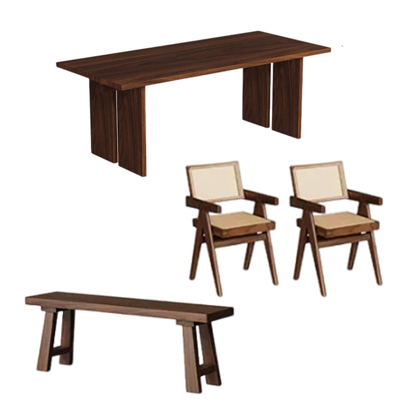 Ensemble de salle à manger rectangulaire Nobie, H 29,52 po x L 62,99 po x l 31,49 po