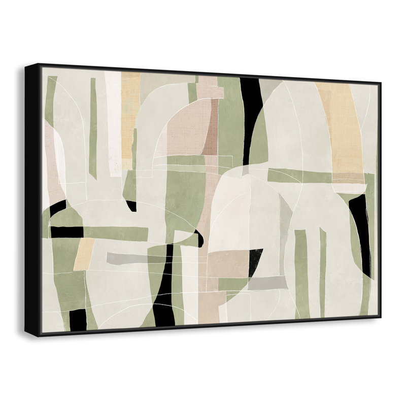 Brienne Sunny Barcelona - Toile à cadre flottant, Noir, L 61,5 po x H 41,5 po