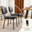 Chaise d'appoint avec pieds en métal, ensemble de 2 chaises rembourrées