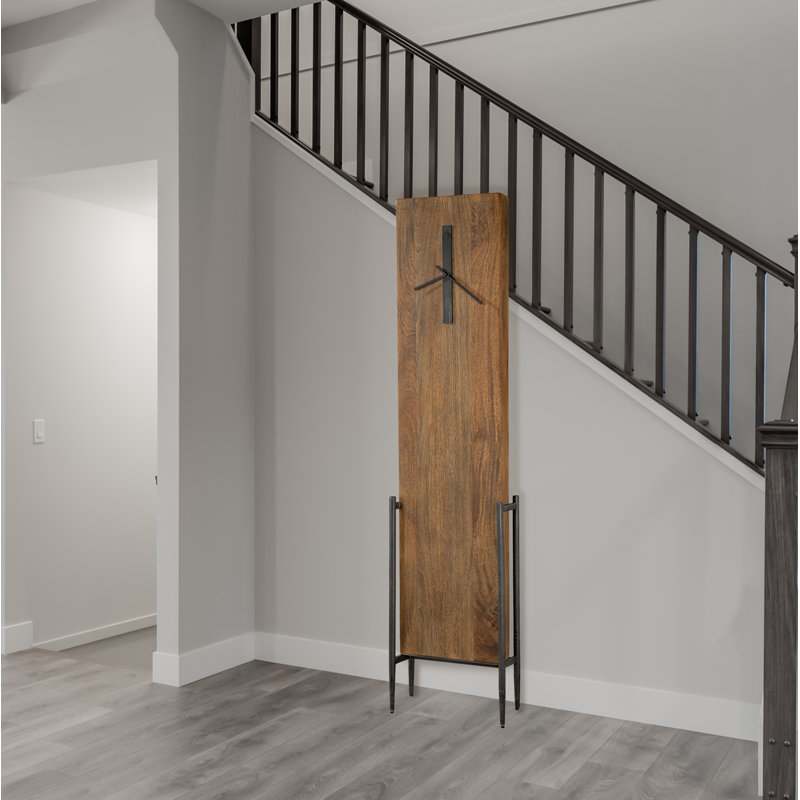 Bedford Park 76" Brown Mango Wood Floor Clock