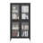 Classic Metal Storage Cabinet With Glass Doors And Shelves Ideal For Display And Organization