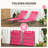 2 Piece Folding Chaise Lounge Chairs, Pool Sun Tanning Chairs With Reclining Back, Breathable Mesh Seat, Headrest For Beach, Yard, Patio, Pink-856076482