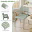 Chaise de salle à manger d'extérieur empilable, chaise de patio en plastique résistant aux intempéries, sans assemblage, avec accoudoirs-1954365259