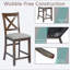 Ensemble de chaises à hauteur de comptoir pour 4 personnes, chaise de cuisine avec siège rembourré, tabouret de bar à hauteur de comptoir pour salle à manger-1124858410