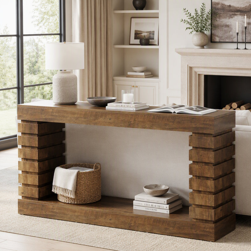Console en bois de 70,87 po avec rangement
