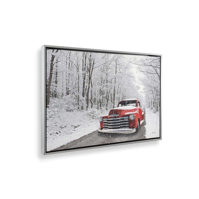 «Snowy Day» par Lori Deiter, reproduction d'art, Toile avec cadre, Argent, L 24 po x H 18 po