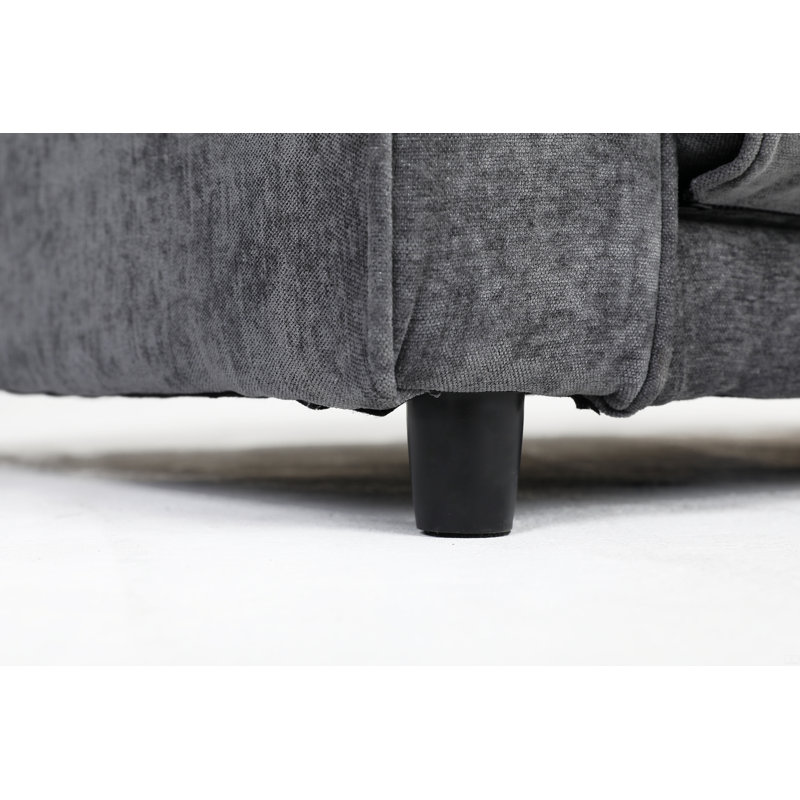 Convertible Futon Couch Sleeper Sofabed, Dark Gray
