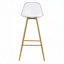 Faux Leather Upholstered Bar Stools Dining Stool with Legs-816461013