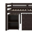 Lit mezzanine multifonctionnel avec tablettes intégrées et bureau roulant portable-2055697841