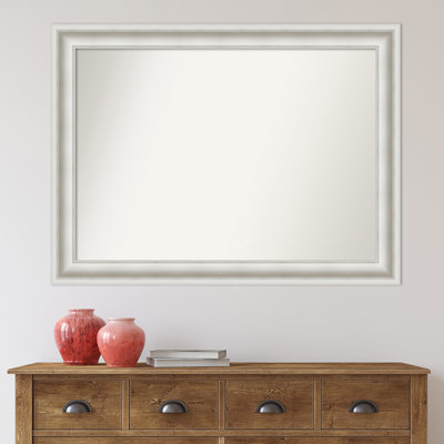 Parlor White 23.5 in. x 29.5 in. Bathroom Vanity Non-Beveled Wall Mirror