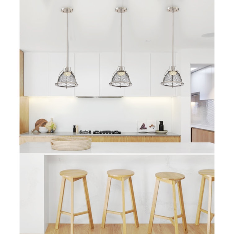 1 - Light Silver LED Single Pendant