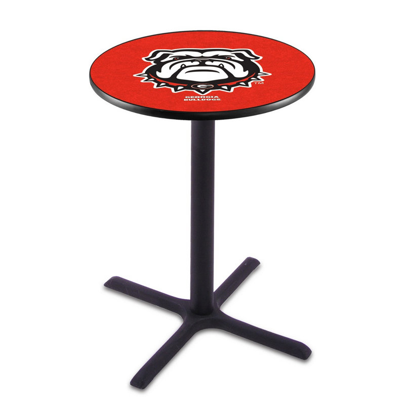 Round Metal Base Dining Table, University of Georgia - "G" Logo