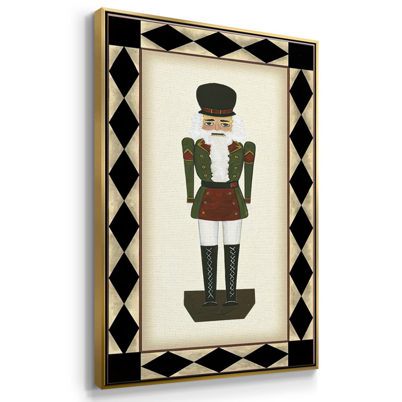 " Nutcracker II ", 25" H x 17" W x 1.5" D, Gold