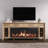 74.3 Inch TV Stand with 48" Electric Fireplace, Extra Large Entertainment Center Media Console Table