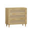 Armoire de rangement en rotin 3 tiroirs