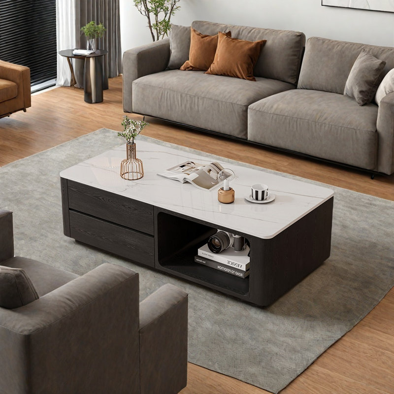 Table basse de style rétro américain, Blanc
