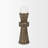 Odilia Small Textured Antiqued Gold Metal Geometric Pillar Candle Holder-117999411-118459694