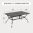 Salem 60" W x 38" D Steel Rectangular Patio Dining Table with Umbrella Hole
