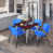 Acajou / chrome / bleu