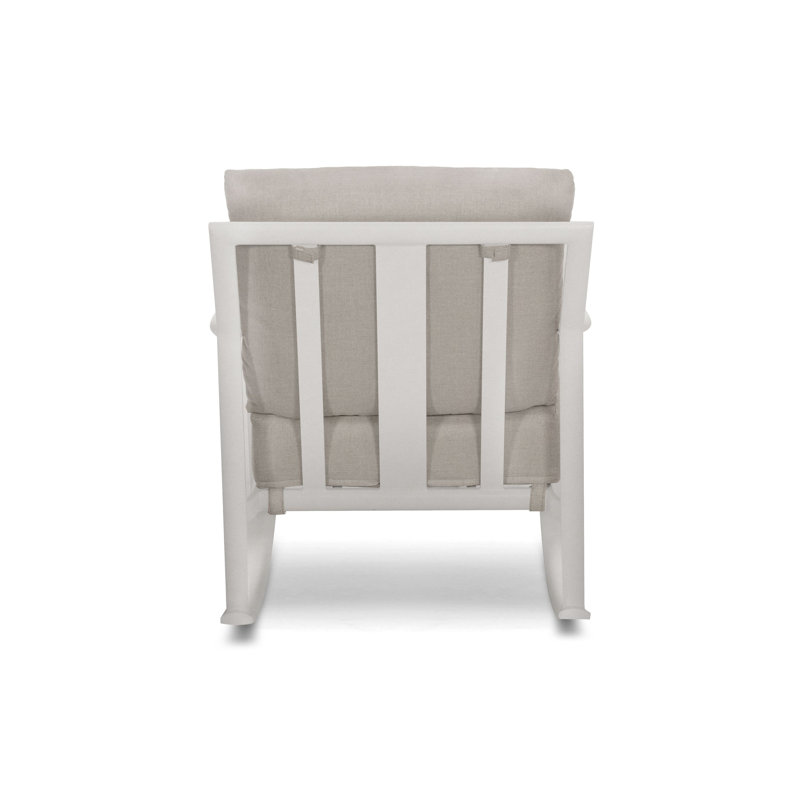 Outdoor Rocker Chair, Coastal Mist, Antique Beige Sunbrella® Canvas