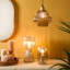Deivid 22cm Glass Pendant Light - Gold