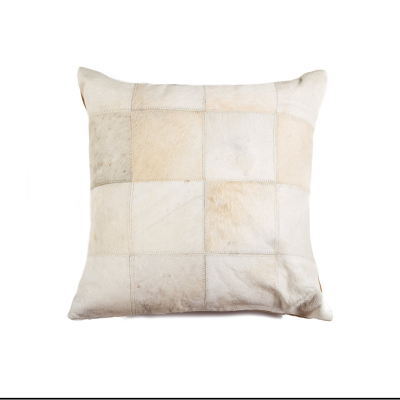 Torino Leather/Suede Throw Square Pillow Cover & Insert