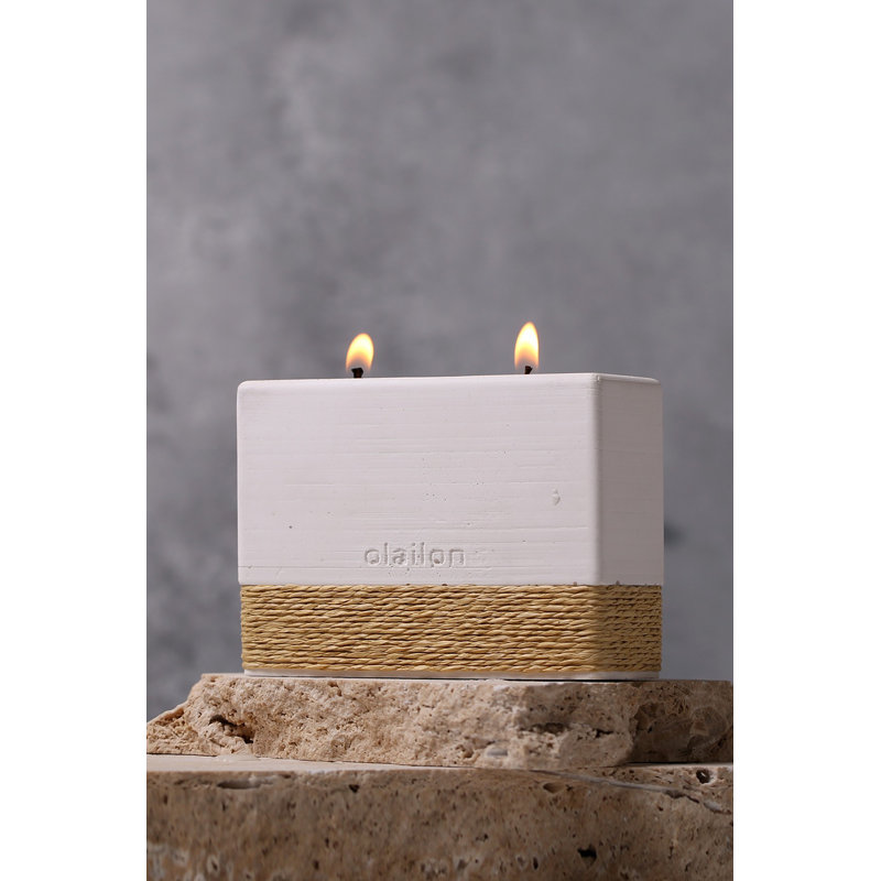 Candly Sandalwood Scented Tumbler Candle with Concrete Holder