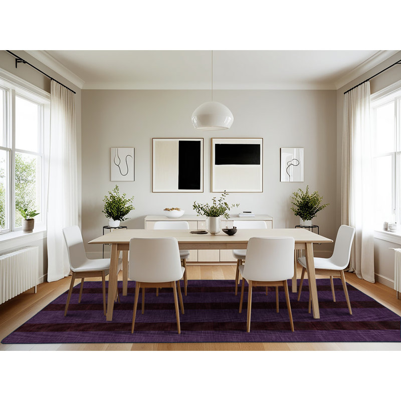 Tapis mauve lavable à la machine, Rectangle 7 pi x 10 pi