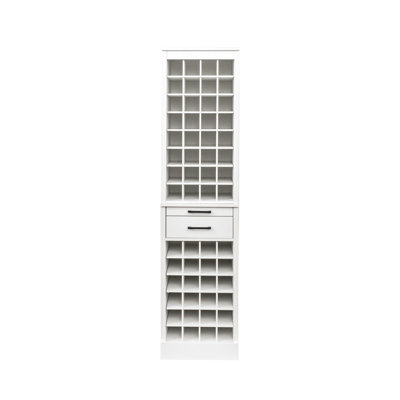 Brown Walnut Color Modular 24 Wine Bar Cabinet Buffet Cabinet