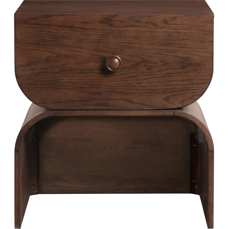 Table de chevet Karrina, Brun