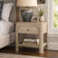 Table de chevet à tiroir en manguier vieilli avec finition naturelle pour chambre à coucher et rangement de chevet