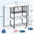 Wine Bar Cabinet with Power Outlet & LED Lights, 4-Tier Storage Bar Table with Glass Holder for Home-278263021