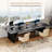 92.9 Inch Large Executive Desk With Rectangle Grommet, Modern Computer Desk Workstation