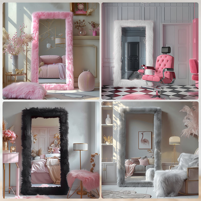 Bohde Rectangle Mirror, 71" x 32", Pink
