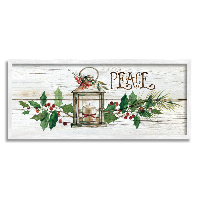 Peace Peace Berries par Carol Robinson, Giclée encadrée blanc bord de mer, H 10 po x l 24 po x P 1,5 po
