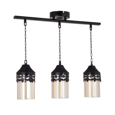 Luminaire suspendu pour îlot de cuisine 3 lumières Lamesa