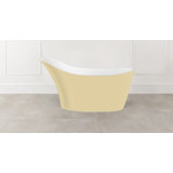 Amalfi Painted 64.25" x 31.25" Freestanding Soaking Bathtub in Volcanic Limestone™ with Overflow Hole