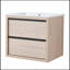 Meuble-lavabo 24 po avec 2 tiroirs à fermeture douce, lavabo en céramique blanche