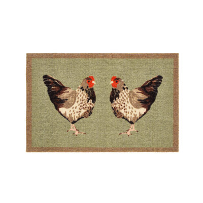 Non-Slip My Chickens Indoor Doormat
