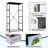 4 Drawer Dresser for Bedroom, Narrow Chest of Drawers, Wooden Top and Study Iron Frame 18"x37.5"-(WxH)