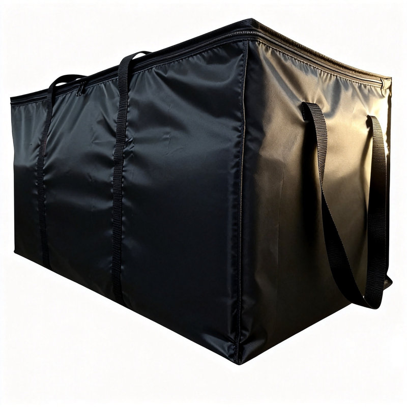 Grands sacs de déplacement, poignées enveloppantes, sacs de rangement pour économiser de l'espace, paquet de 2 (noir)