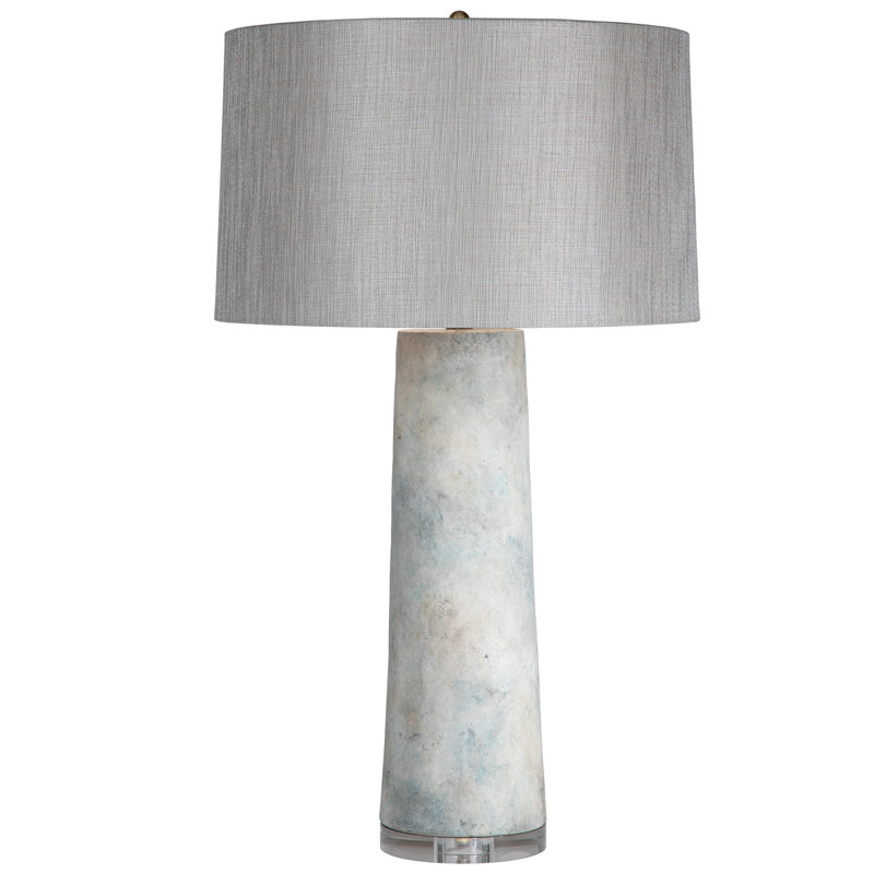 Iris Porcelain Table Lamp, Gray