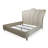  Villa Cherie King Velvet Channel Tufted Bed - Pearl/Chardonnay-86012425