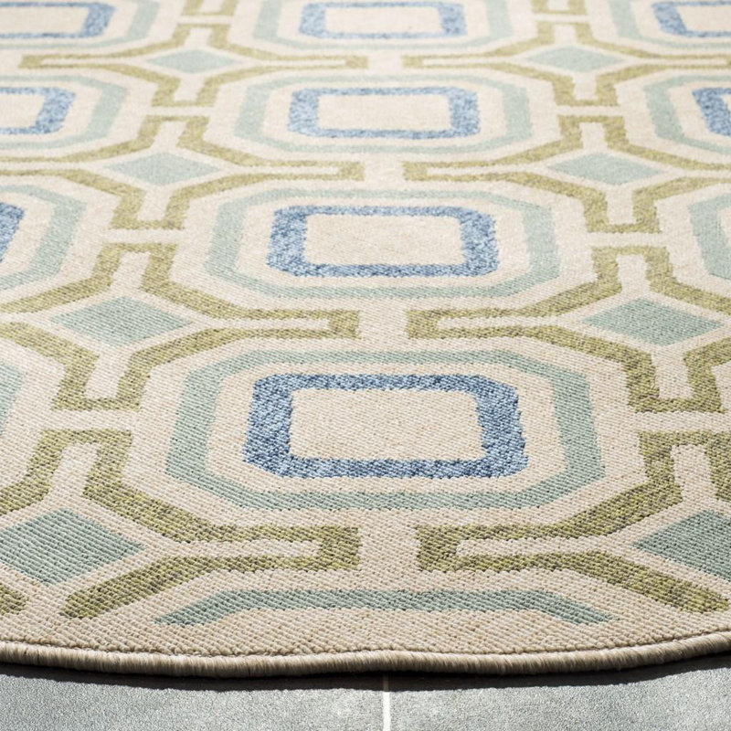 Tapis d'intérieur / extérieur Liutulf Performance, Rond 6 pi 7 po