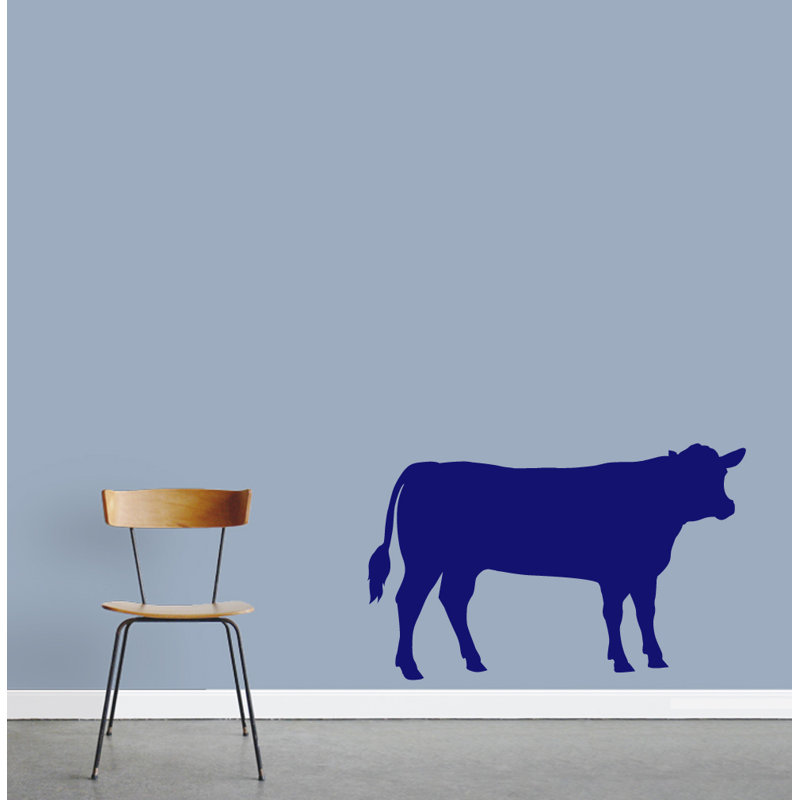 Décalcomanie murale vache, Bleu marine