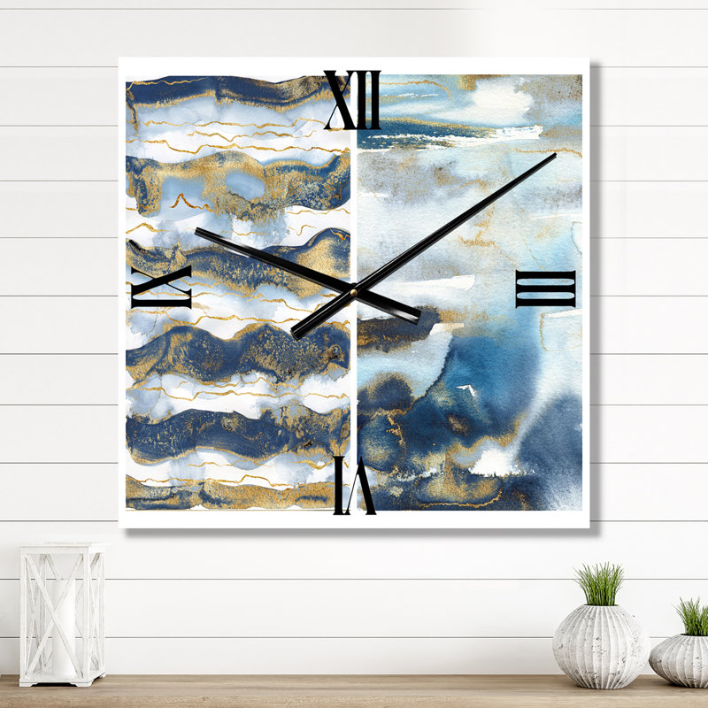 Horloge murale Abstract Waves II, Grand